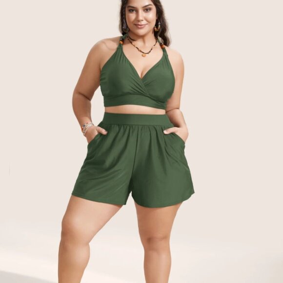 BlooChic Plus Size Black Swim Bottom with Pockets us size 18 -size 2XL - Picture 4 of 4